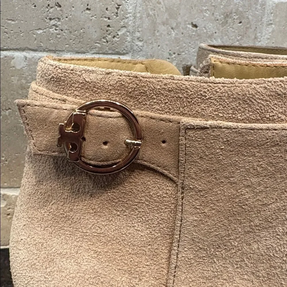Tory Burch Sofia Suede Bootie/Dust Bag Perfect Sand $450
